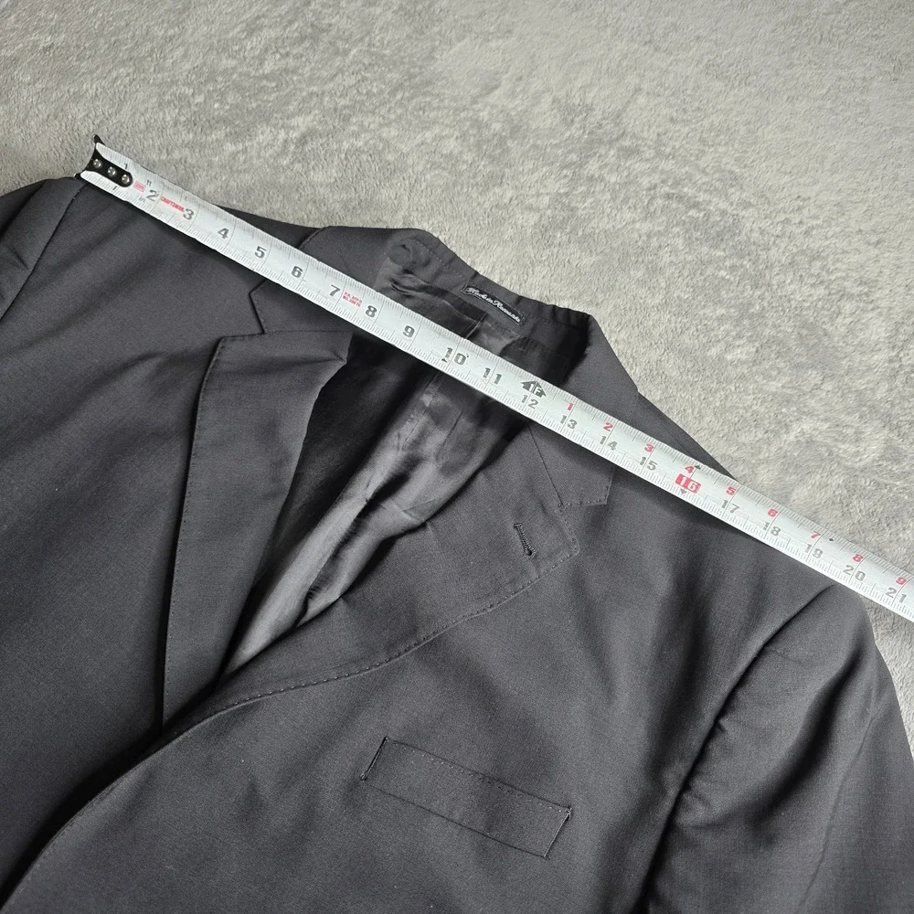 Louis Vuitton Uniformes Blazer Mens 62 Black Wool 2-Button Sportscoat Jacket